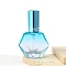 Rhombus Glass Spray Bottle, for Essential Oils, Perfume, Cyan, 4.5x7cm, Capacity: 12ml(0.41fl. oz)