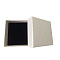 Paper Jewelry Gift Box, with Black Velvet Inside, Flip Cover, Square, Beige, 7.3x7.3x3.5cm