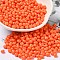 6/0 Opaque Baking Paint Glass Seed Beads, Teardrop, Tomato, 4.5~5x4x3~3.5mm, Hole: 0.9mm, about 125pcs/10g