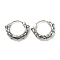 316 Surgical Stainless Steel Hoop Earrings, Ring, Antique Silver, 15.5x4mm