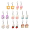 8 Pairs 8 Style Rabbit Resin Dangle Earrings, with 304 Stainless Steel Earrings Pins, Mixed Color, 43~52x16~22mm, 1 Pair/style