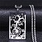 Non-Tarnish 201 Stainless Steel Pendant Necklaces, Joker Card, Stainless Steel Color, 19.29 inch(49cm)