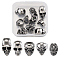 304 Stainless Steel European Beads, Large Hole Beads, Skull Head, Antique Silver & Stainless Steel Color, 54x53x20mm, 10pcs/box