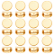 24Pcs 304 Stainless Steel Brooch Cabochon Settings, Flat Round, Real 18K Gold Plated, 15mm