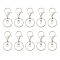 10Pcs Alloy Split Key Rings, Keychain Clasp Findings, Platinum, 66mm, about 10pcs/bag