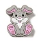 Silicone Beads, Rabbit, Gainsboro, 28.5x24x9mm, Hole: 2.5mm