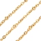 Ion Plating(IP) 304 Stainless Steel Cable Chains, Decorative Chains, with Rondelle Beads, Soldered, Real 18K Gold Plated, 2.3x1.5mm, Beads: 2mm wide