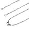 Tarnish Resistant 304 Stainless Steel Cable Chain Necklace Making, with Lobster Claw Clasps, Stainless Steel Color, 16.2 inch~16.5 inch(41.4~42cm), 1.5mm, Hole: 2.5mm