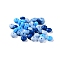 Rondelle Food Grade Eco-Friendly Silicone Focal Beads, Deep Sky Blue, 11.5x7mm, Hole: 2.5mm, 4 colors, 10pcs/color, 40pcs/bag