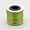 Macrame Rattail Chinese Knot Making Cords Round Nylon Braided String Threads, Satin Cord, Yellow Green, 1.5mm, about 16.4 yards(15m)/roll