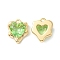 Brass Micro Pave Cubic Zirconia Charms, Cadmium Free & Nickel Free & Lead Free, Heart Charm, Real 18K Gold Plated, Green, 13x11x4.5mm, Hole: 1.2mm
