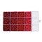DIY 15 Grids ABS Plastic & Glass Seed Beads Jewelry Making Finding Beads Kits, Rondelle, Dark Red, 2~4.5x1.5~4.5mm, Hole: 0.8~1.2mm