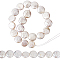 1 Strand Natural Keshi Pearl Beads Strands, Cultured Freshwater Pearl, Baroque Pearls, Flat Round, Seashell Color, 10~15x9~14x3~9mm, Hole: 0.7mm, about 29~30pcs/strand, 14.96~15.16 inch(38~38.5cm)