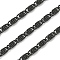Ion Plating(IP) 304 Stainless Steel Lumachina Chains, with Spool, Unwelded, Black, 3mm, Link: 6x3x1mm, about 32.81 Feet(10m)/Roll