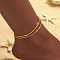 Alloy Chain Anklets for Women, Golden, 8-1/4 inch(21cm)