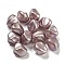 Spray Painted ABS Plastic Beads, Imitation Pearl, Nuggest, Dyed, AB Color Plated, Old Rose, 15x13~15x12~13mm, Hole: 2mm
