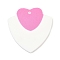 Opaque Acrylic Pendants, Heart Charm, White, 39.5x38x2.5mm, Hole: 1.5mm
