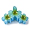 Flower Plastic Claw Hair Clips, Hair Accessories for Women & Girls, Aquamarine, 107.5x65x61mm