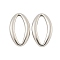 Non-Tarnish 304 Stainless Steel Linking Rings, Horse Eye, Stainless Steel Color, 27x15x2mm, Inner Diameter: 21.5x7mm