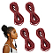 4 Bundles Round Elastic Cord, with Synthetic Rubber Inside, for DIY Craft, Red, 2.5mm, about 5.47 Yards(5m)/Set