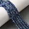 Natural Kyanite Beads Strands, Faceted, Round, 4mm, Hole: 0.8mm, about 109~110pcs/strand, 15.55~15.75''(39.5~40cm)