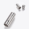 Tarnish Resistant 304 Stainless Steel Bayonet Clasps, Stainless Steel Color, 25x9.5mm, Hole: 7.5mm