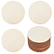 50Pcs Wood Cutouts, Unfinished Wood Pieces, BurlyWood, Flat Round, 80mm, 50pcs/set