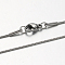 Tarnish Resistant 304 Stainless Steel Snake Chains Necklaces, with Lobster Claw Clasps, Stainless Steel Color, 17.7 inch(45cm)