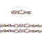 Ion Plating(IP) 304 Stainless Steel Figaro Chains, Figure 8 Chain, with Spool, Unwelded, Rainbow Color, 6x3.5x1mm, 5.5x3.5x1mm, about 32.8 Feet(10m)/roll