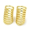 Brass Cuff Earrings, Real 18K Gold Plated, 15x29mm