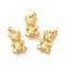 Rack Plating Brass Pendants, Bear with Star Charms, Lead Free & Cadmium Free, Real 18K Gold Plated, 26.5x14.5x9mm, Hole: 6x4mm