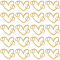 20Pcs Brass Pendants, with 304 Stainless Steel Jump Rings, Heart, Golden, 15mm