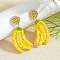 Acrylic Dangle Stud Earrings, Banana, 62x32mm