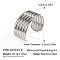 304 Stainless Steel Open Cuff Bangles, Wide Band Bangles for Women, Stainless Steel Color, 1-1/8 inch(3cm), Inner Diameter: 2-1/2 inch(6.3cm)