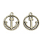 Tibetan Style Alloy Pendants, Anchor, Cadmium Free & Nickel Free & Lead Free, Antique Silver, 18x15.5x2mm, Hole: 1.5mm