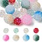 DIY Round Iridescent Transparent Resin & Frosted Acrylic Beads Jewelry Making Findings Kits, Mixed Color, 16~20x16~19mm, Hole: 2.8~3mm, 2pcs/style