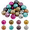 Crapy Exterior Acrylic Beads, Round, Mixed Color, 20mm, Hole: 2mm