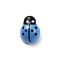 Plastic Cabochons, Ladybug, Light Sky Blue, 13x9.5x5.8mm