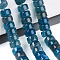 Dyed Natural Agate Beads Strands, Disc, Heishi Beads, Steel Blue, 10~10.5x4.5~6.5mm, Hole: 1~1.2mm, about 60~78pcs/strand, 14.57~15.16''(37~38.5cm)