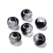 Two Tone Transparent Crackle Acrylic European Beads, Large Hole Beads, Rondelle, Black, 14x8.5mm, Hole: 5.5mm, about 537pcs/500g