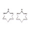 201 Stainless Steel Pendants, Stainless Steel Color, Star, 37.8x29.8x3mm, Hole: 2.2mm