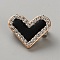 Zinc Alloy Kilt Pins, with Enamel, Heart, 14.5x18mm