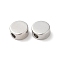 Brass Beads, Real Platinum Plated, Flat Round, 6x3mm, Hole: 1mm