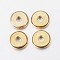 Ion Plating(IP) 304 Stainless Steel Spacer Beads, Donut, Golden, 10x3mm, Hole: 3mm