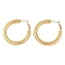 PVD Vacuum Plating 201 Stainless Steel Hoop Earrings, with 304 Stainless Steel Pin, Golden, 39.5x5mm