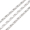 304 Stainless Steel Lumachina Chains, Unwelded, with Spool, Stainless Steel Color, 6x2x1mm