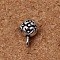 Tibetan Style Alloy Pendant Bails, Round, Antique Silver, 11x6.5mm, Hole: 2mm