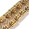 Electroplated Synthetic Non-magnetic Hematite Beads Strands, Tiger's Head, Golden Plated, 11.5x11.5x7.5mm, Hole: 1.2mm, about 35pcs/strand, 15.55''(39.5cm)