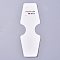 Cardboard Fold Over Paper Display Hanging Cards, Used For Necklace, Earrings and Pendants Accessory Display, White, 120x45x0.4mm, Hole: 2mm and 6.5x18mm