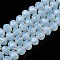 Glass Beads Strands, Imitation Jade, Faceted, Rondelle, Clear, 8x6mm, Hole: 1mm, about 60~62pcs/strand, 39~40cm